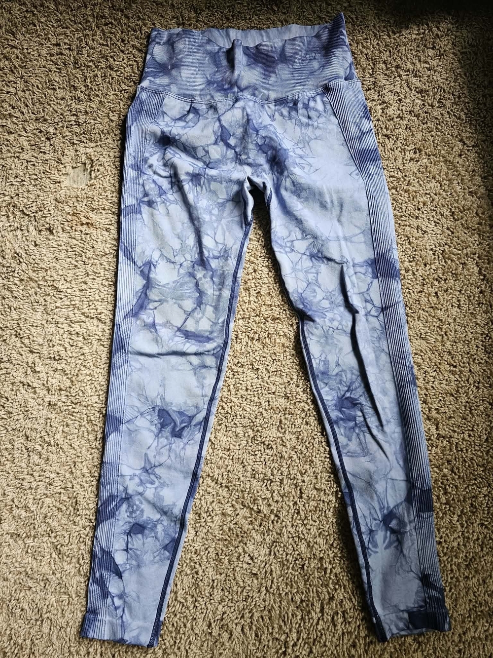 Blue Tie-Dye Women’s High-Waist Leggings